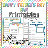Happy Father's Day Day Printable - Includes editable Power
