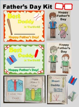 Preview of Happy Father's Day printable | Certificates | Cards | coloring Sheets | clipart