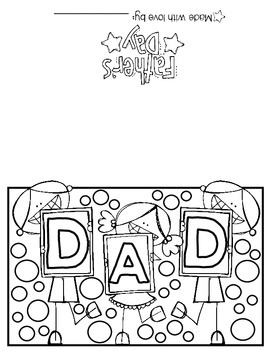 Happy Father's Day! A print n' go card for older kids! by Patti Mihalides