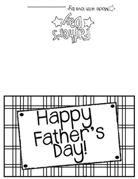 Happy Father's Day! A print n' go card for older kids! by Patti Mihalides