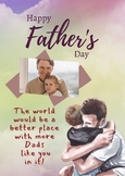 Happy Fathers Day, Digital Printable, Greeting Card for Da