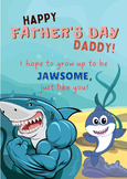 Happy Fathers Day, Digital Printable, Greeting Card for Da