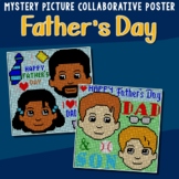 Happy Fathers Day Poster, Mystery Picture Puzzles Color By