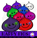 Happy Figs - Doodle Clip Art