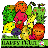 Happy Fruit Gang - Doodle Clip Art Bundle