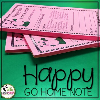 Preview of Positive Notes Home Happy Go Home Note (Spanish and Canadian Version Incl.)
