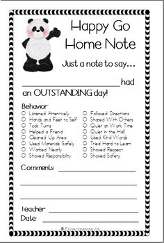 Positive Notes Home Happy Go Home Note Spanish And Canadian Version Incl