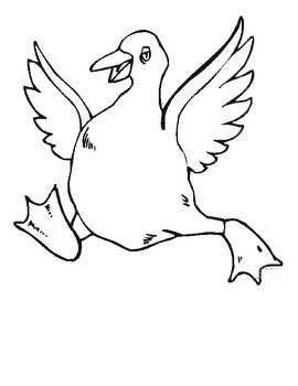 Happy Goose Coloring Page for Kids by Printable Coloring designs