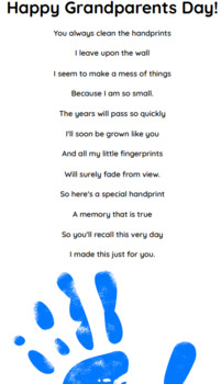 Preview of Happy Grandparent's Day Poem