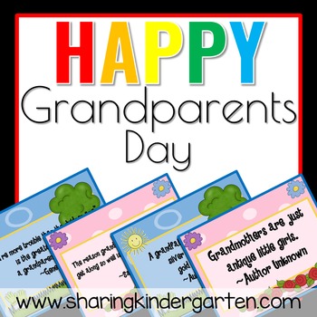 Grandparents Day by Sharing Kindergarten | Teachers Pay Teachers