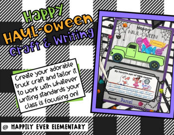 Preview of Happy HAUL-oween! Craft and Writing | Halloween Craft