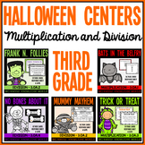 Happy Halloween - 5 Third Grade Math Center Games- Multipl