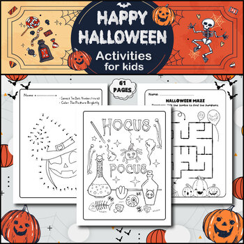 Preview of Happy Halloween Activities for kids.