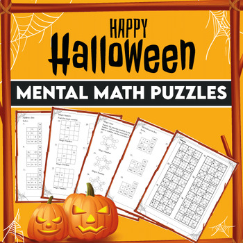 Preview of Happy Halloween Activity Set NO PREP Fun Mental Math