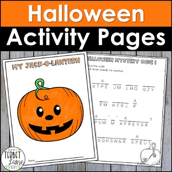 Halloween Activities by Terbet Lane | TPT
