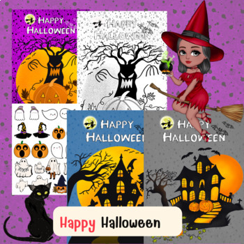 Preview of Happy Halloween Clipart {Easy Creative Clipart} for all classes