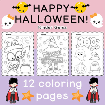 Happy Halloween Coloring Pages | Spooky | Autumn | Preschool | Kindergarten