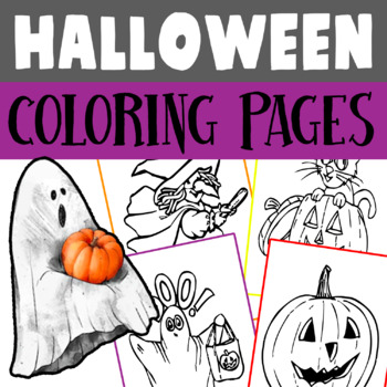 Happy Halloween Coloring Pages, spooky October coloring worksheet ...