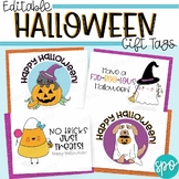 Happy Halloween Cutie Gift Tags- Editable Halloween Treat 