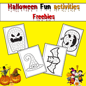 5 Fall Themed Dot Marker Printables - Apple Pumpkin Leaf Squirrel Acorn FREE