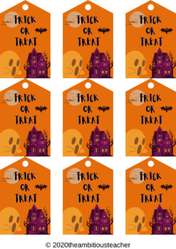 Happy Halloween | Halloween Gift Tags | Halloween Printable | TPT