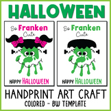 Happy Halloween Handprint Art | Frankenstein Handprint Art