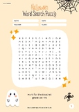 Happy Halloween Word Search Puzzle - Ghost - No Prep - Oct