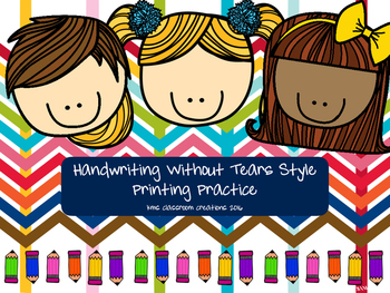 Preview of Happy Handwriting Without Tears Style - Printing Practice - Just Smiles!