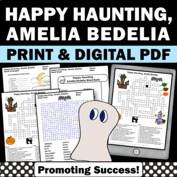 Preview of Happy Haunting Amelia Bedelia 2nd 3rd Grade Halloween Book Companion Vocabulary