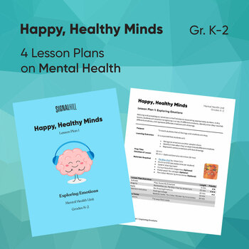 Preview of Happy, Healthy Minds | Mental Health Unit | 4 Lesson Plans