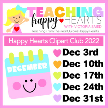 Preview of Happy Hearts Clipart Club December 2022