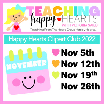 Preview of Happy Hearts Clipart Club November 2022