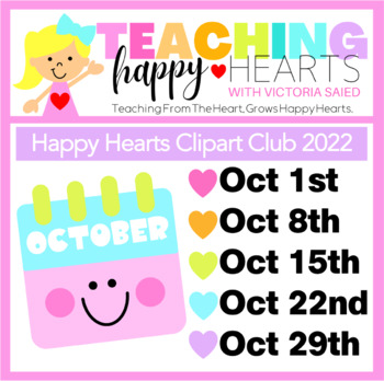 Preview of Happy Hearts Clipart Club October 2022
