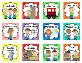 Happy Helpers Classroom Jobs Chart by Tender Loving Kindergarten