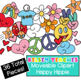Happy Hippie Clip Art Pack | Peace Tie Dye Smiley | Pieces