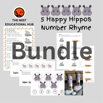Preview of Happy Hippos Counting/Number Rhyme