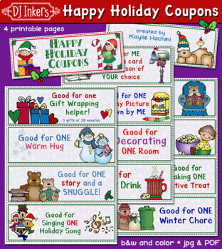 Preview of Happy Holiday Coupons - Parent Gift Idea from the Kids