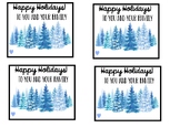 Happy Holiday Student Gift Tags (Blank)