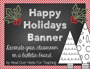 Preview of Happy Holidays Chalk Banner {Freebie}