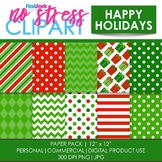 Happy Holidays Digital Papers