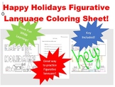Happy Holidays Figurative Coloring Sheet!