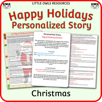 Preview of Happy Holidays Personalized Story - (Christmas)