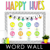 Happy Hues Word Wall with 400 Sight Words - Editable