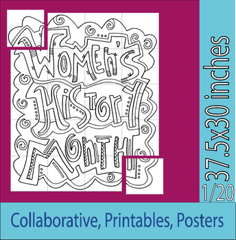 Happy International Women’s Day Collaborative Coloring Page Activity