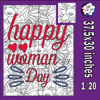 Preview of Happy International Women’s Day Collaborative coloring  activity