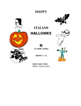 Preview of Happy Italian Halloween  Gr. K -12