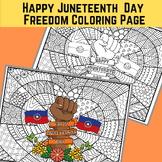 Happy Juneteenth Day Coloring Page Poster| Freedom Celebra