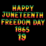 Happy Juneteenth Freedom Day Banner - Printable Bunting fo