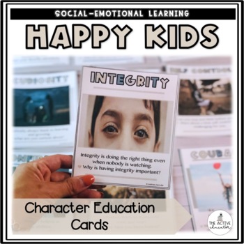 Preview of Happy Kids: Character Education Cards