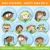 Happy Kids Set 2 Digital Stickers